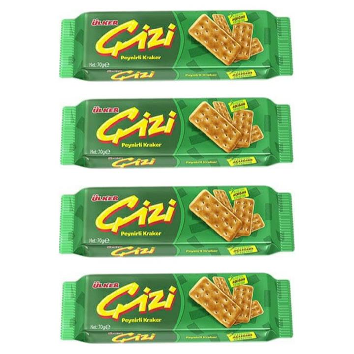 بیسکویت کراکر چیزی اولکر - 70 گرم بسته 4 عددی